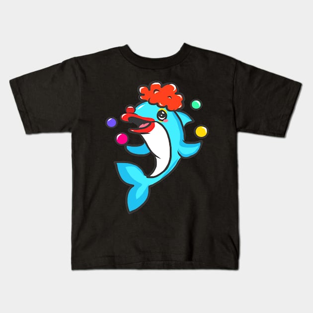 cute dolphin design whale fish animal welfare dolphin Kids T-Shirt by KK-Royal